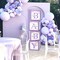 Purple Butterfly Baby Shower Boxes Decorations - 4 Purple Balloons Boxes with BABY Letter, Printed Letters,First Birthday Centerpiece Decor, Baby Blocks for Girl, Gender Reveal Backdrop